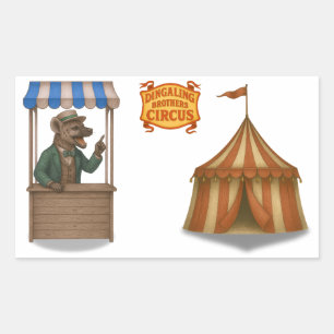 Hyena hawker rectangular sticker