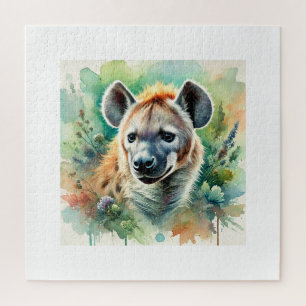 Hyena in the Sunlight 160924AREF103 - Watercolor Jigsaw Puzzle