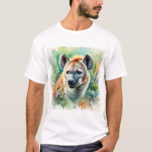 Hyena in the Sunlight 160924AREF103 - Watercolor T-Shirt
