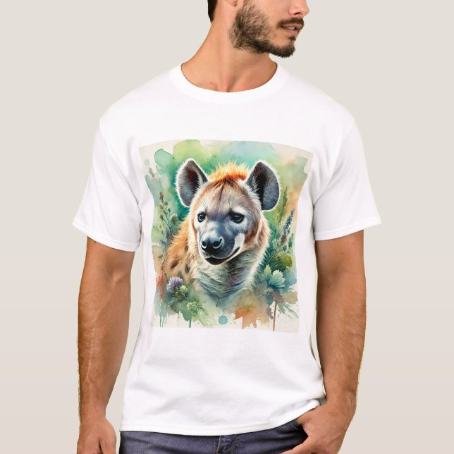 Hyena in the Sunlight 160924AREF103 - Watercolor T-Shirt (Front)
