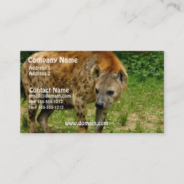 Hyena Prowl Business Card (Front)