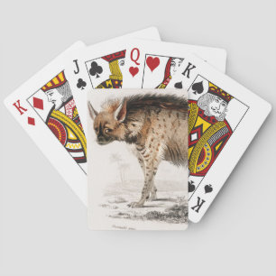 Hyena vintage illustrated playing cards