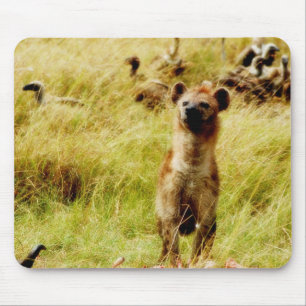 Hyena with wildebeest (gnu) mousepad