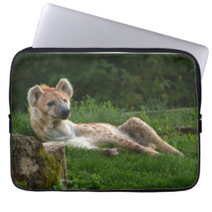 Hyena's Bliss Capturing Nature's Smiles Laptop Sleeve