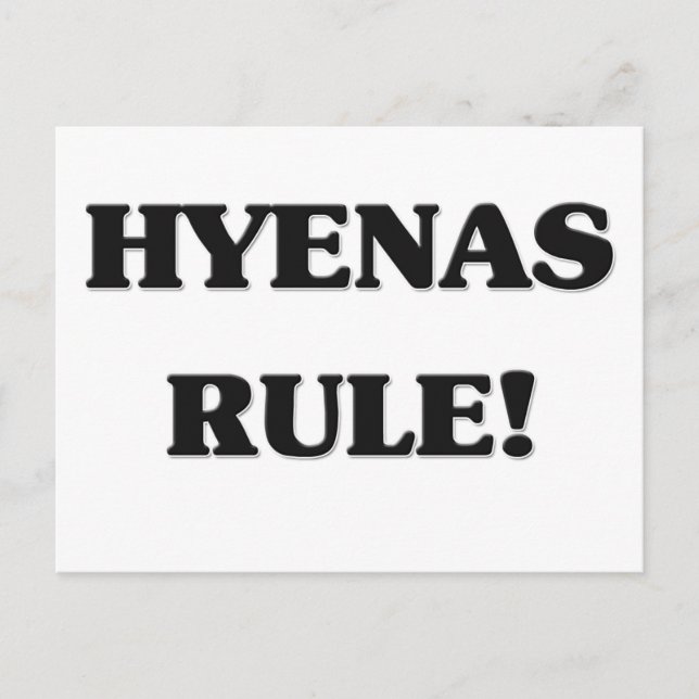 Hyenas Rule Postcard (Front)