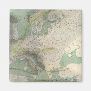 Hyetographic map Europe Magnet