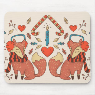 Hygee Christmas Fox Mouse Mat