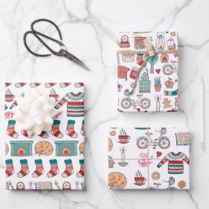Hygee Christmas Jumper Pattern Wrapping Paper Sheet