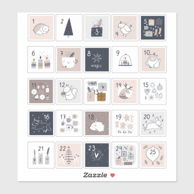 Hygge advent calendar holiday Christmas magic (Sheet)