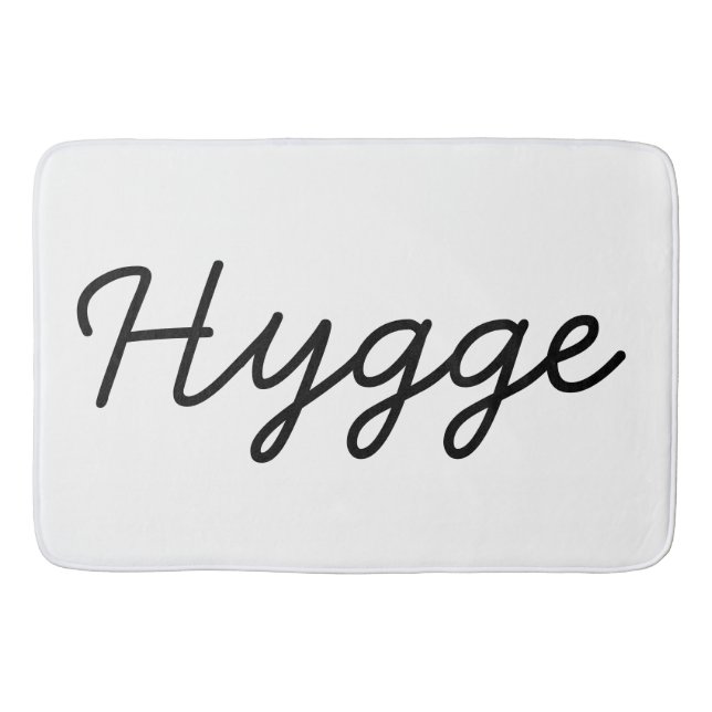 Hygge Black Elegant Bath Mat (Front)