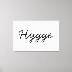 Hygge Black Elegant Canvas Print