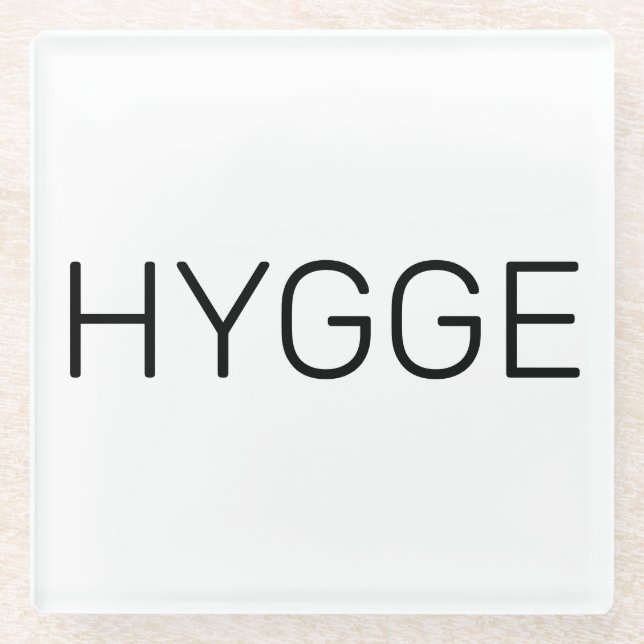 Hygge Black Glass Coaster (Front)