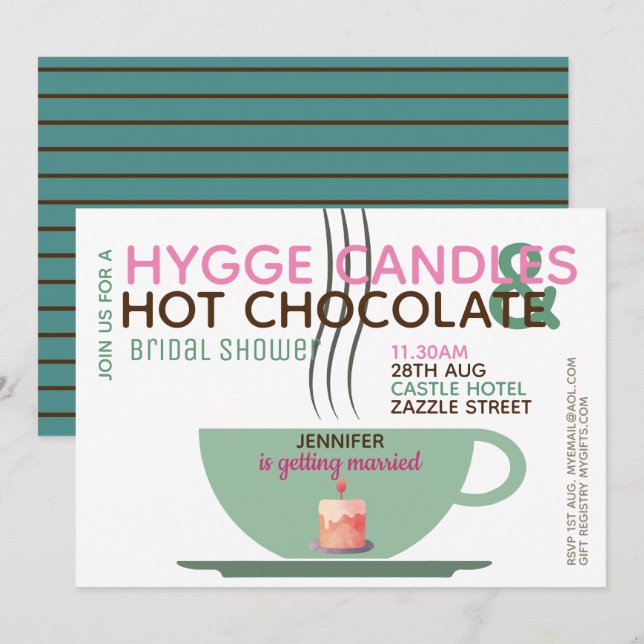 HYGGE BRIDAL Shower or ANY EVENT Invitations (Front/Back)