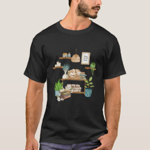 Hygge Cats Home Sweet Home Cluttercore with Books T-Shirt