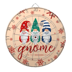 Hygge Christmas Gnome for the Holidays Snowflakes Dartboard
