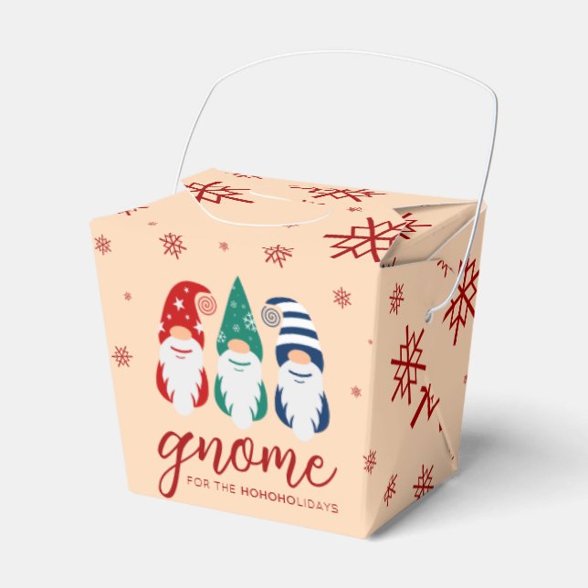 Hygge Christmas Gnome for the Holidays Snowflakes Favour Box (Front Side)