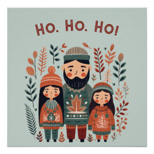 Hygge Christmas Scandinavian Cozy Family Poster