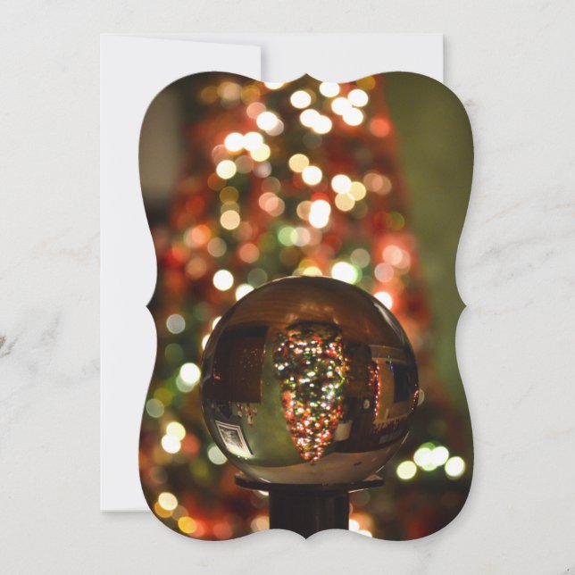 Hygge Christmas Tree Snow Globe card (Front)