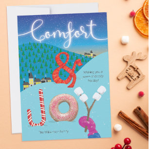 Hygge Comfort and Joy Illustrated Holiday Treats Card