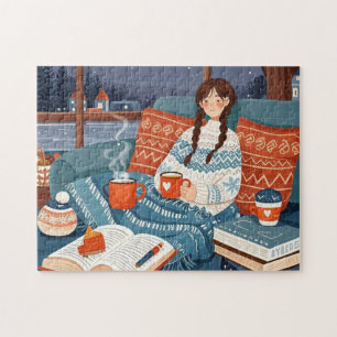 Hygge Cosy Night _ Celebrate cosy nights Jigsaw Puzzle
