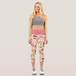 hygge cottagecore knitter chocolate crafts cosy capri leggings