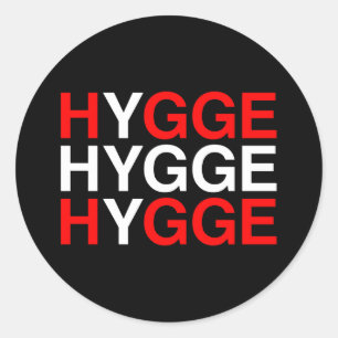 HYGGE Danish Flag Classic Round Sticker