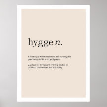 Hygge Definition Art Print