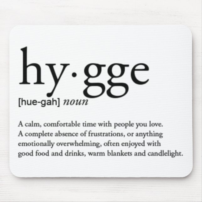 Hygge Definition Mouse Mat (Front)