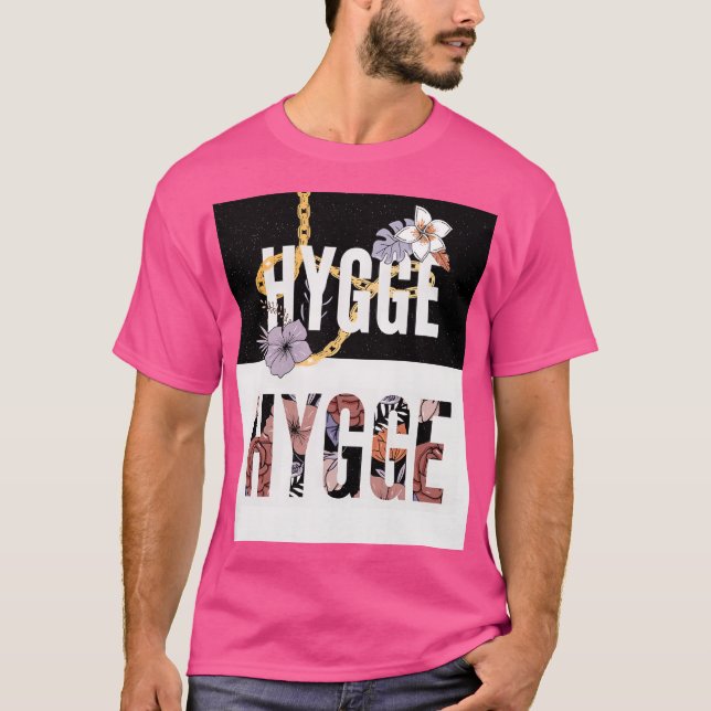 HYGGE Floral T-Shirt – Cosy Nordic Aesthetic with  (Front)