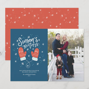 Hygge Mittens Christmas Holiday Flat Card