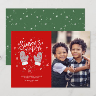 Hygge Mittens Christmas Holiday Flat Card