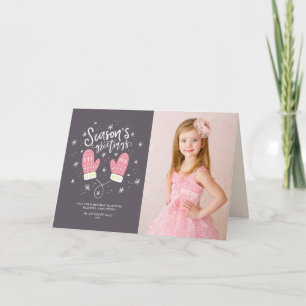 Hygge Mittens Christmas Holiday Folded Card