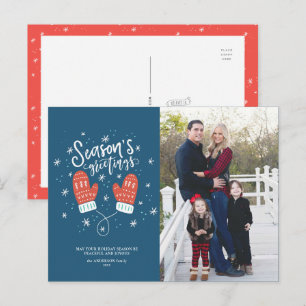 Hygge Mittens Christmas Holiday Postcard