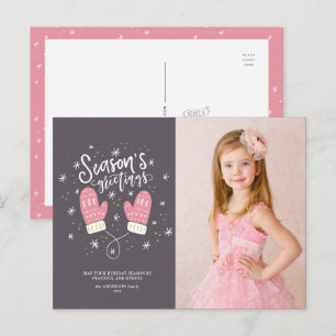 Hygge Mittens Christmas Holiday Postcard