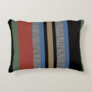 Hygge Multicolored Stripes Scandinavian Inspired Decorative Cushion