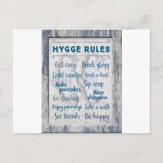 Hygge Rules Postcard