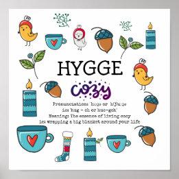 HYGGE - The Meaning and Pronunciation Cute Custom Poster