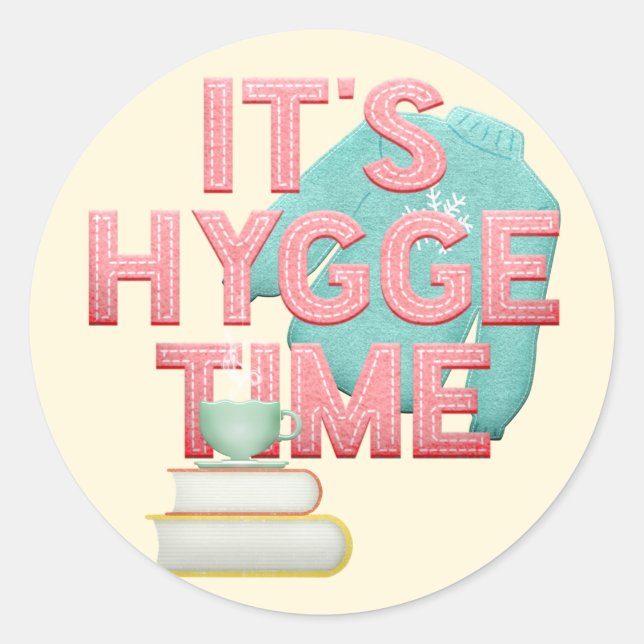 Hygge Time Classic Round Sticker (Front)