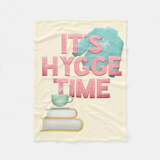 Hygge Time Fleece Blanket (Front)