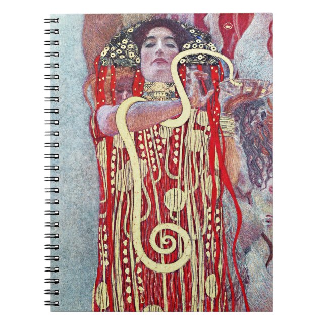 Hygieia by Gustav Klimt  Notebook (Front)