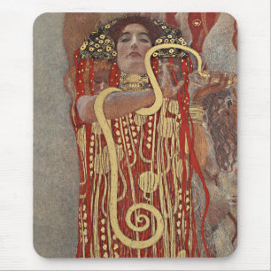 Hygieia by Gustav Klimt, Vintage Art Nouveau Mouse Mat