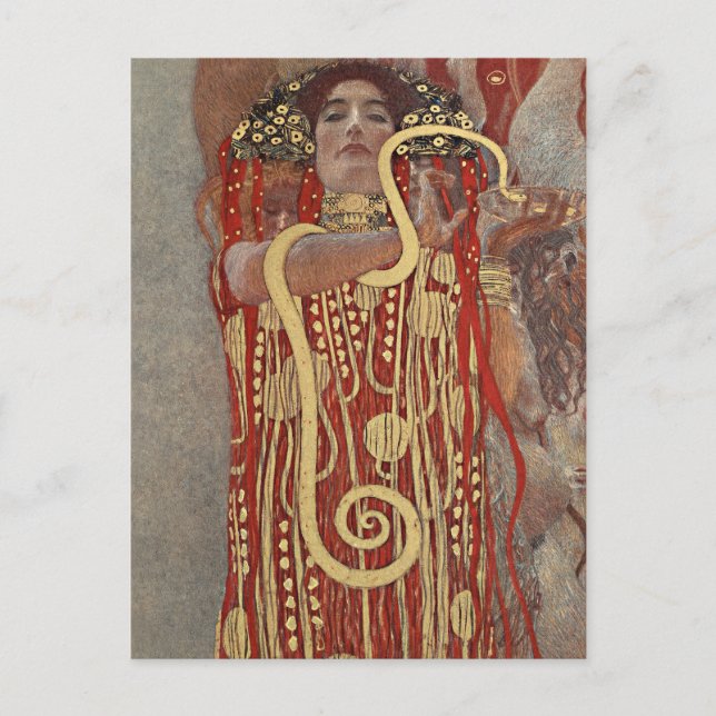 Hygieia by Gustav Klimt, Vintage Art Nouveau Postcard (Front)