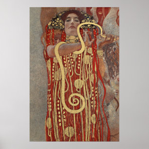 Hygieia by Gustav Klimt, Vintage Art Nouveau Poster