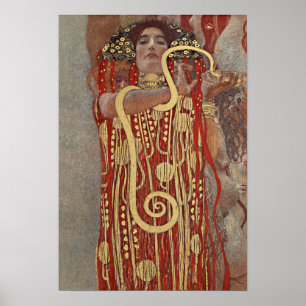 Hygieia by Gustav Klimt, Vintage Art Nouveau Poster