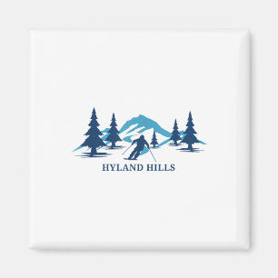 Hyland Hills Minnesota Ski Resort Skiing Skier _1 Magnet