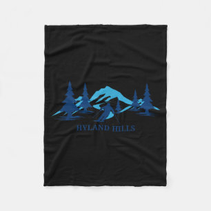 Hyland hills minnesota ski resort skiing skier fleece blanket
