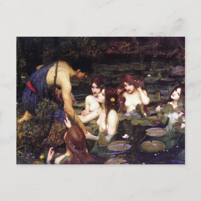 Hylas and the Nymphs, by John William Waterhouse Postcard (Front)