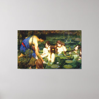 Hylas and the Nymphs ~ John William Waterhouse Canvas Print