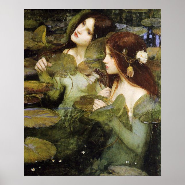 Hylas and The Nymphs Poster By John W. Waterhouse (Front)