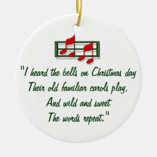 Hymn Ornament "I Heard the Bells on Christmas Day"